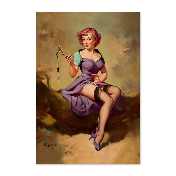 1958 It's A Snap Vintage Pin Up Girl Art Print