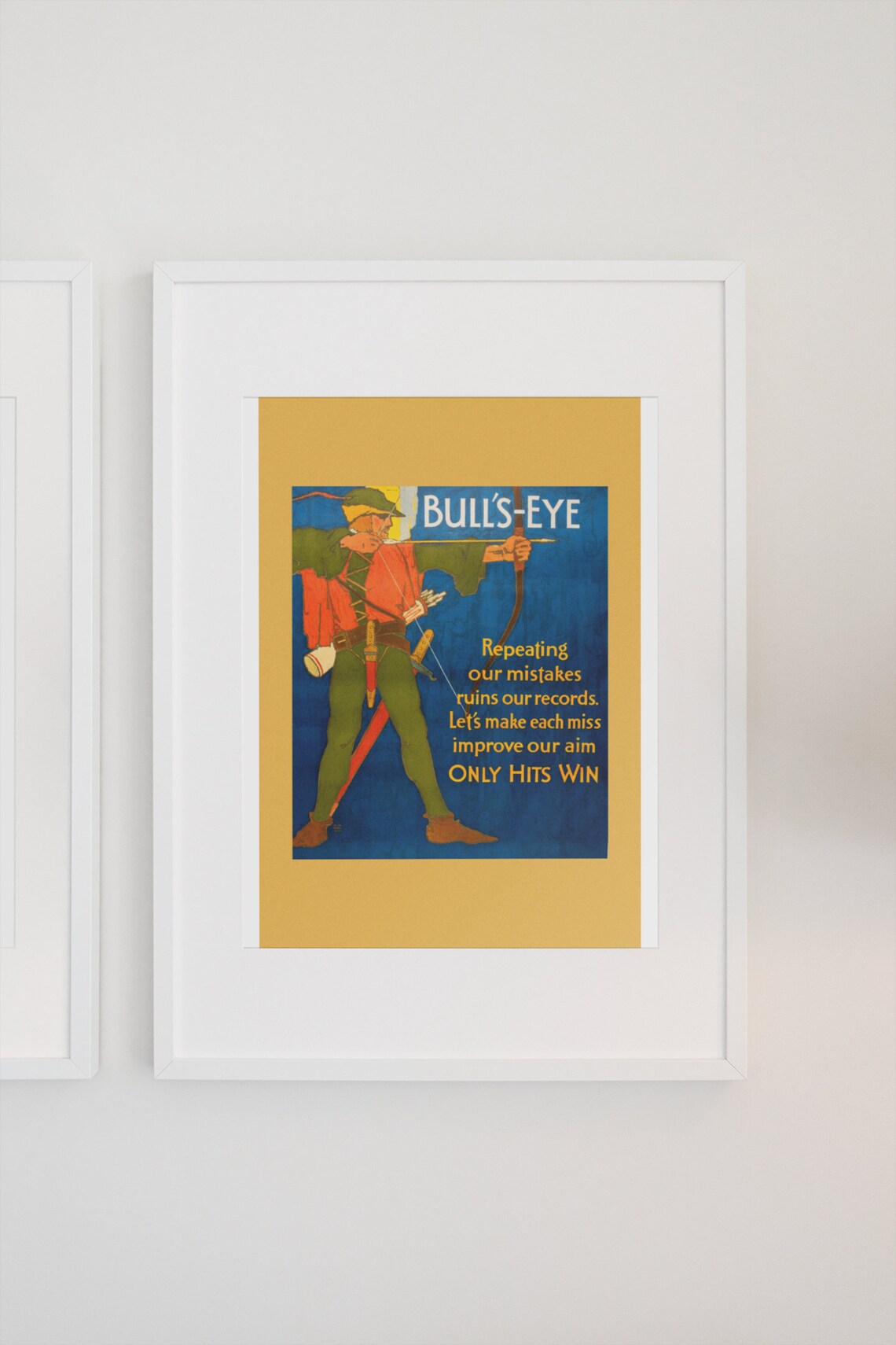 Bulls Eye Robin Hood Archer 1920s Motivational Vintage Poster - Image 3