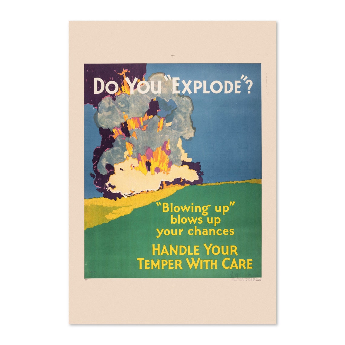 Do You Explode Handle Your Temper With Care Motivational Poster