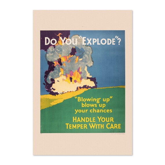 Do You Explode Handle Your Temper With Care Motivational Poster