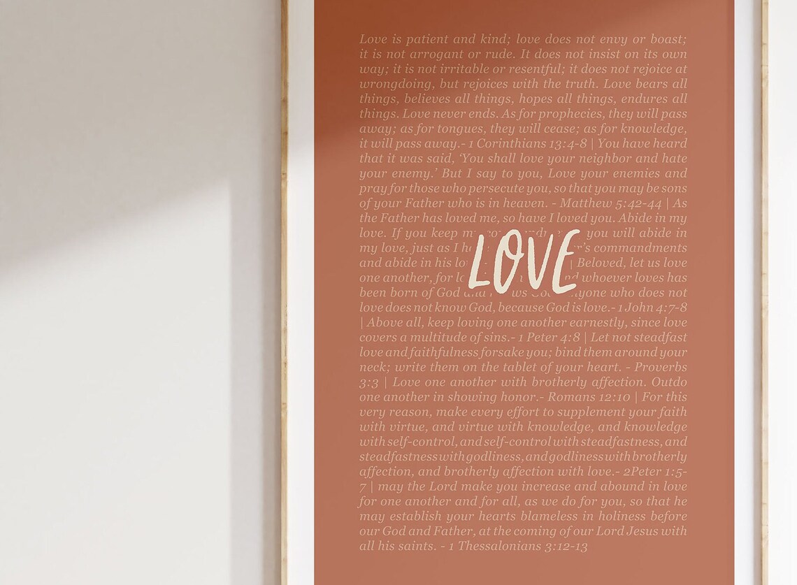 Love Fruit Of The Spirit Bible Verse Poster Nursery Decor Faith - Image 4