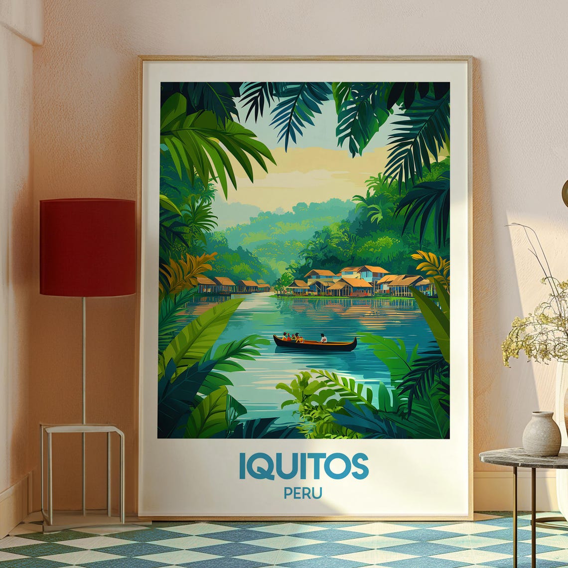 Iquitos Poster Art Peru Travel Print Wall Backpacking South America - Image 2