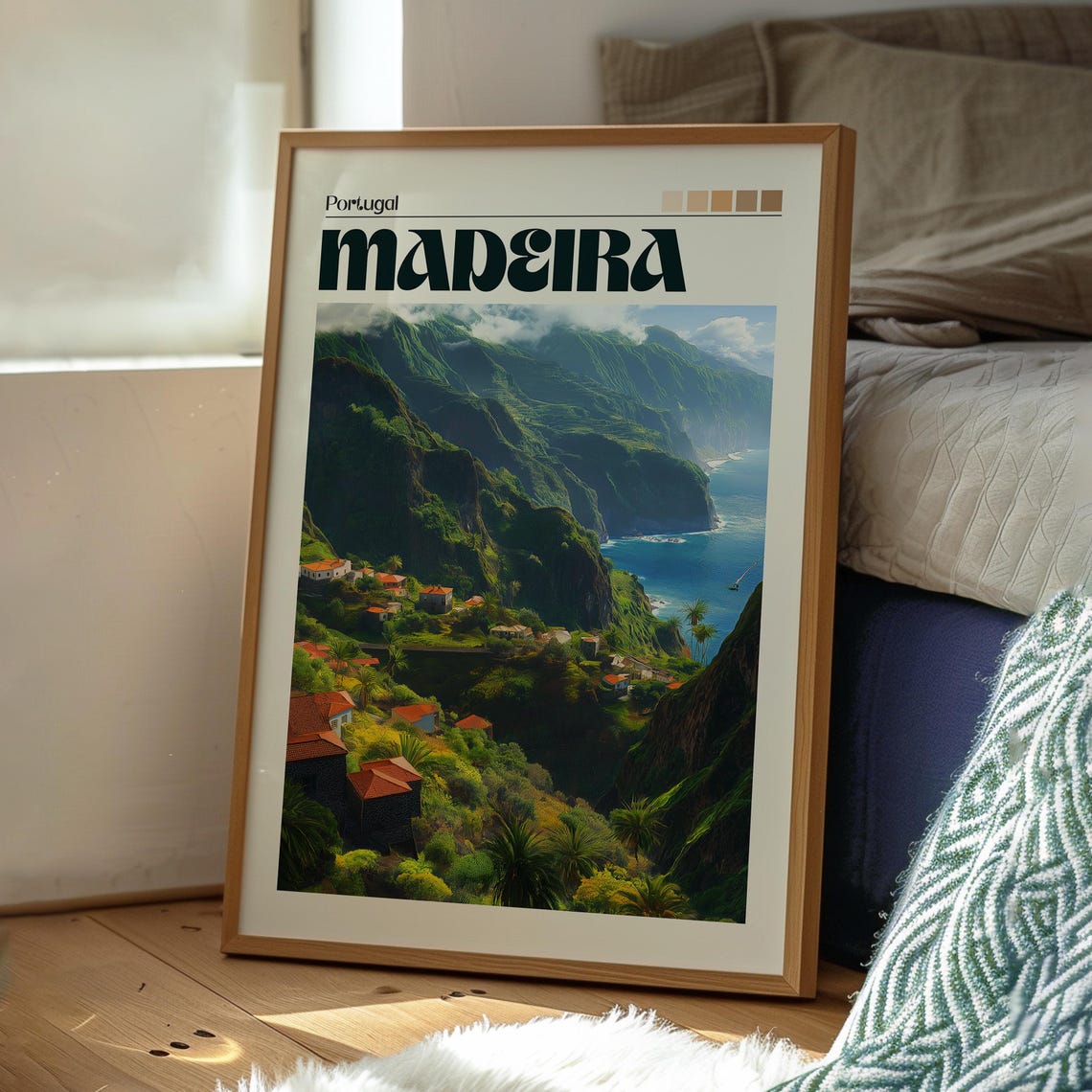 Madeira Travel Poster, Portugal Vacation Art Print - Image 3