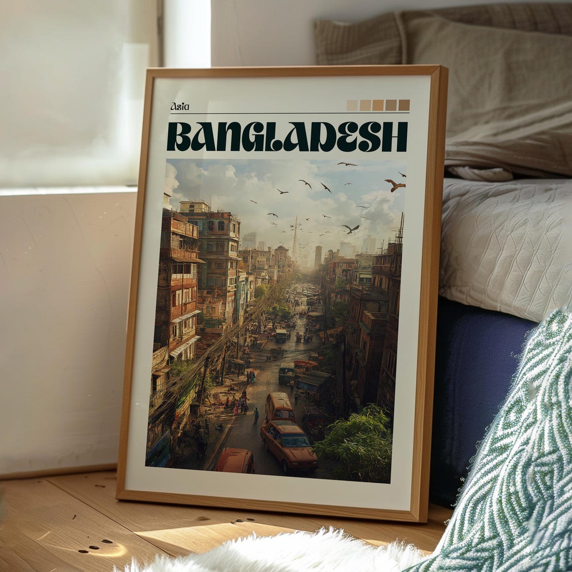 Bangladesh Travel Poster, Dhaka City Art Print - Image 3