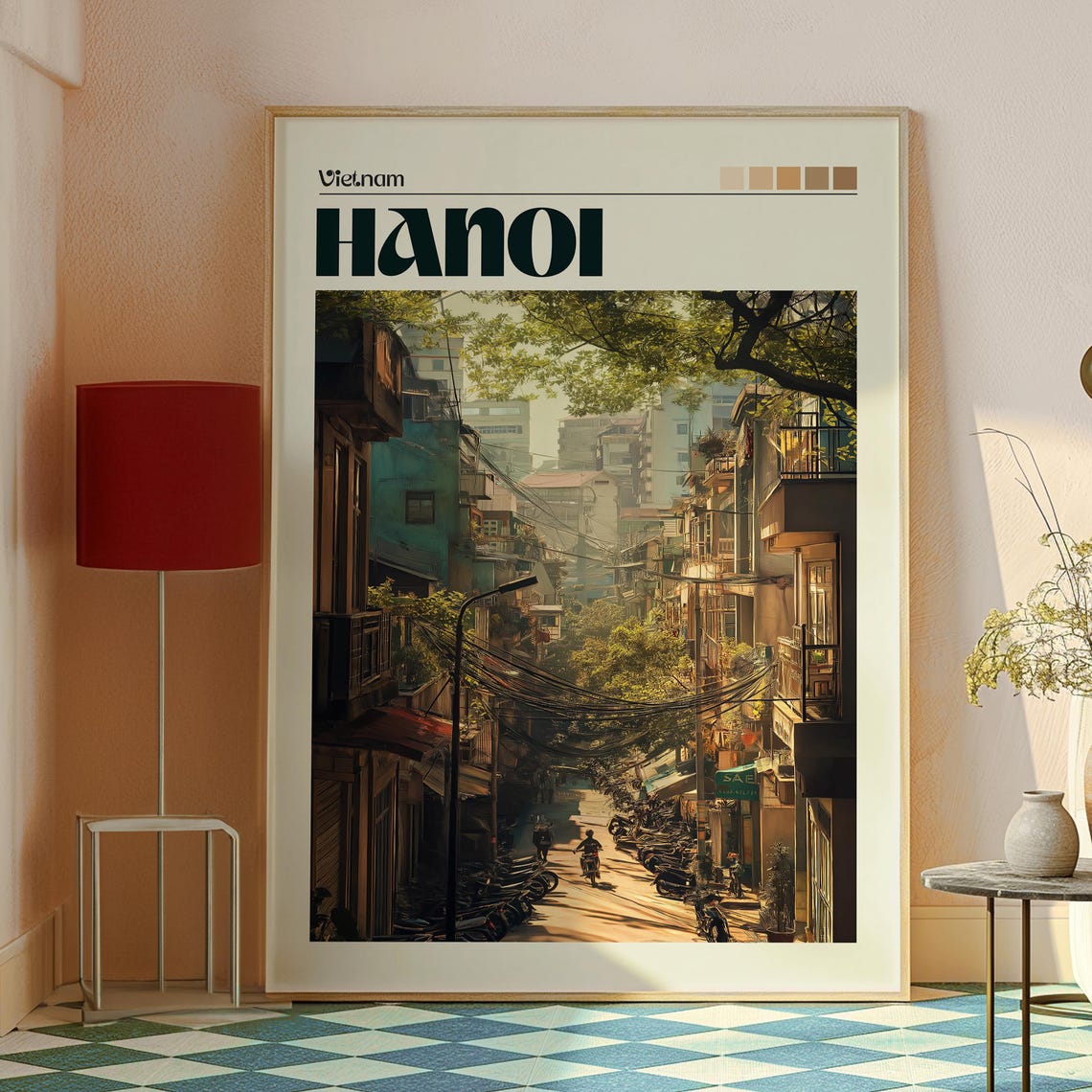 Hanoi Print Vietnam Wall Art Poster Travel Backpacking North Old Quarter - Image 2