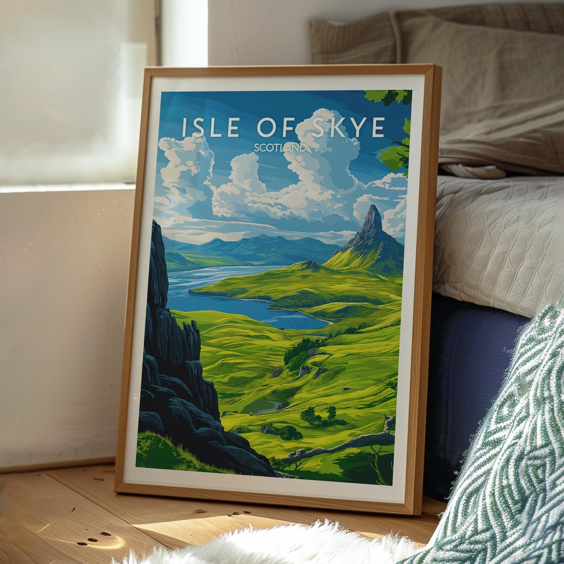 Isle of Skye Scotland Highland Dramatic Green Mountain Poster - Image 3