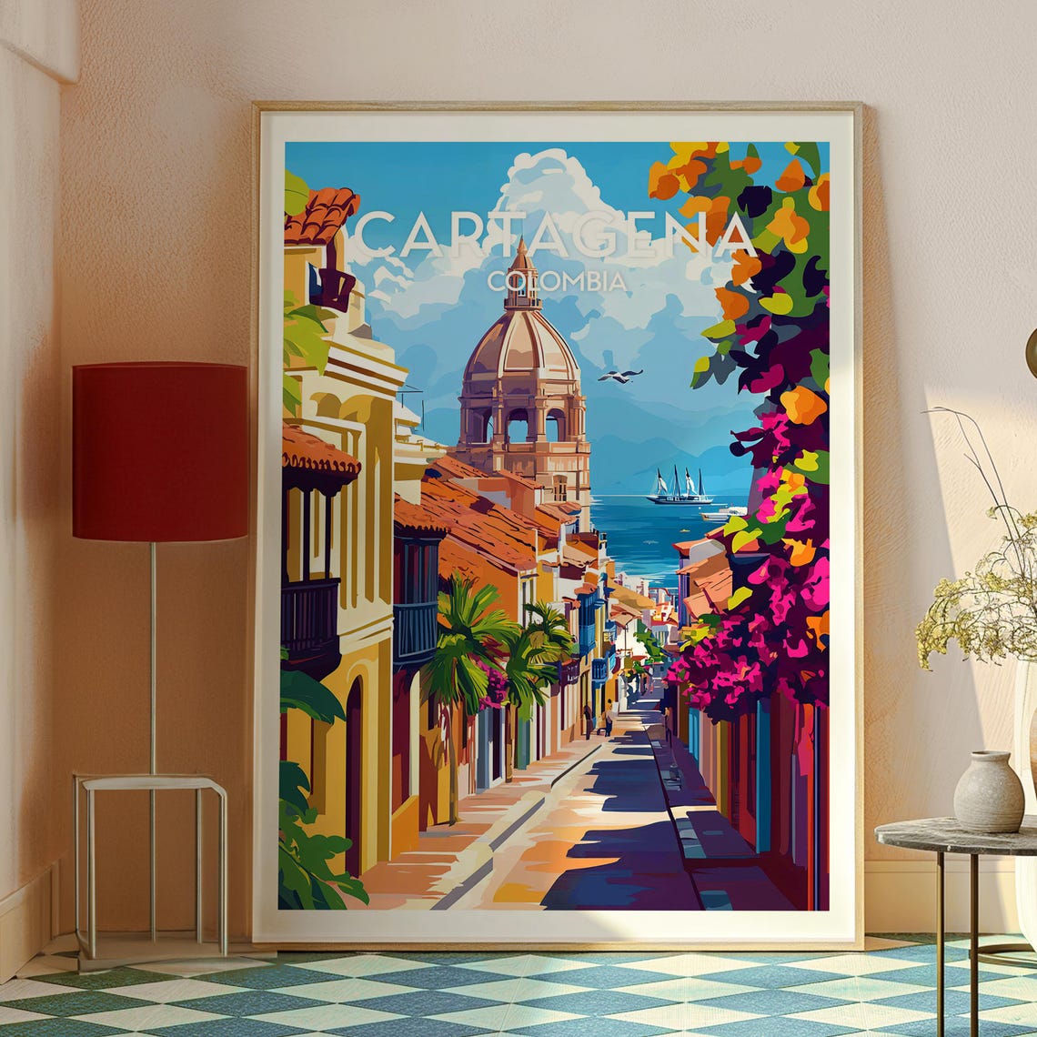 Cartagena Poster Art Colombia Travel Print Wall Backpacking South America - Image 2