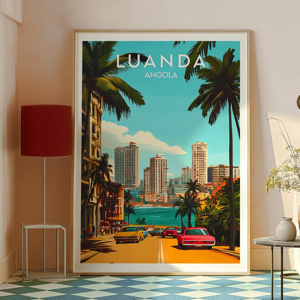 Luanda Angola Travel Poster, African City Art - Image 2