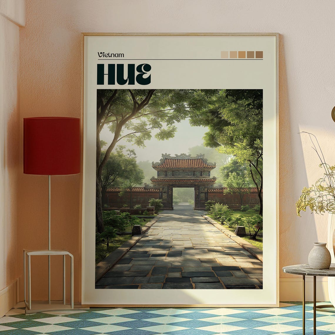 Hue Print Vietnam Wall Art Poster Travel Backpacking - Image 2