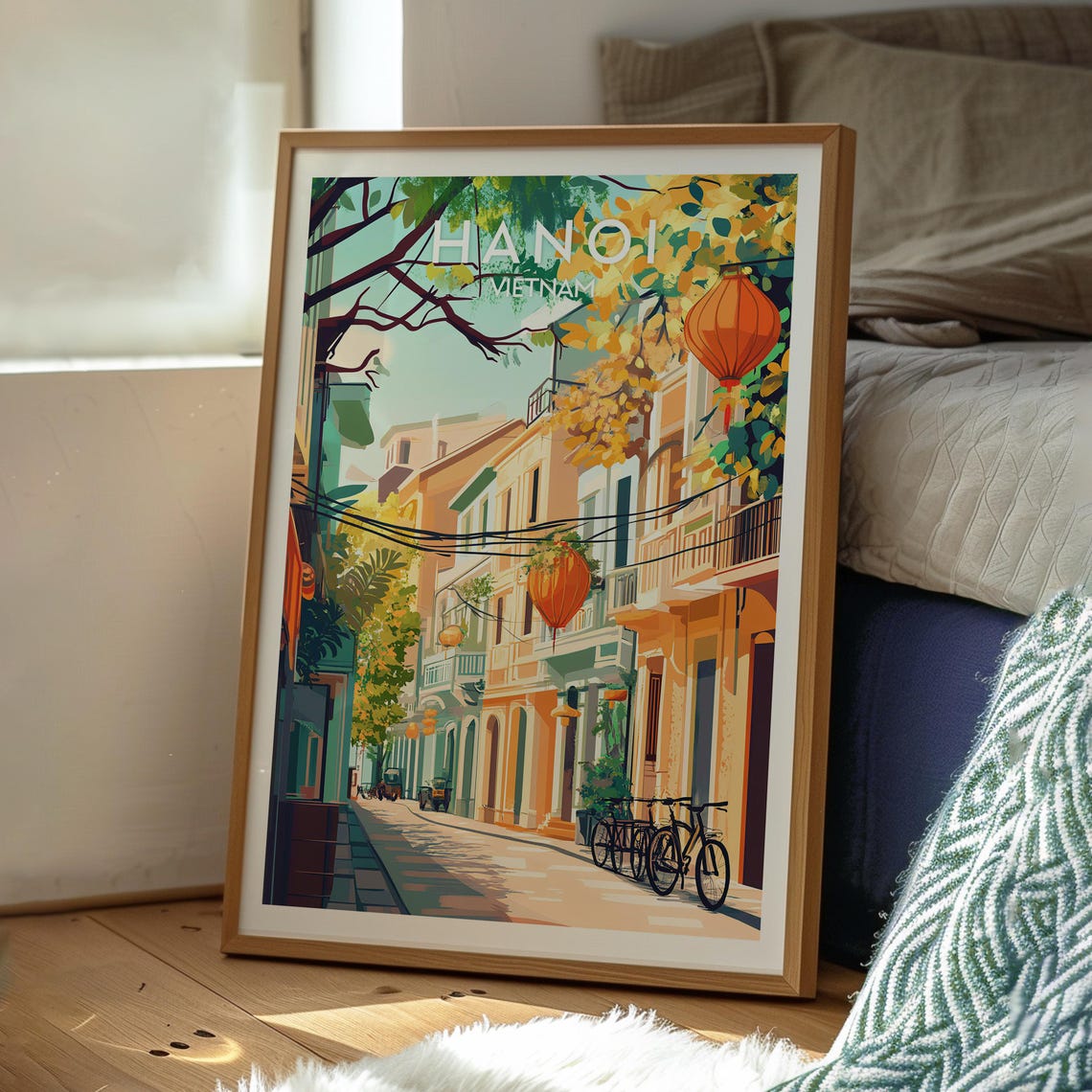 Hanoi Print Vietnam Wall Art Poster Travel Backpacking North Old Quarter - Image 3