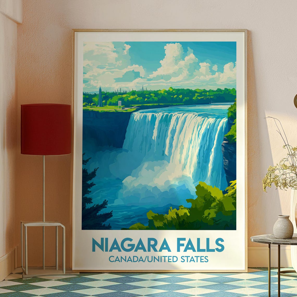Niagara Falls Canada USA Horseshoe Falls Thundering Mist Poster - Image 2