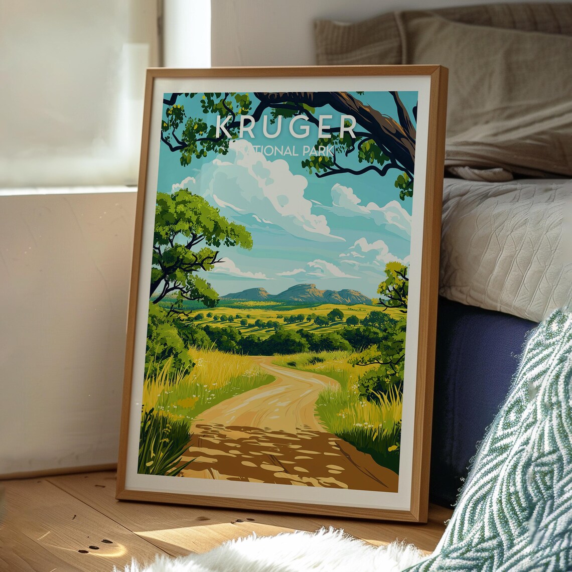 Kruger National Park South African Savanna Road Travel Poster - Image 3