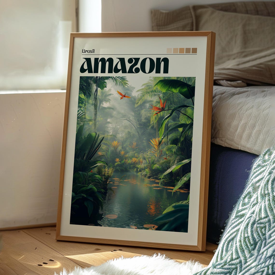 Amazon Rainforest Poster The Wall Art River Print Brazil South America - Image 3