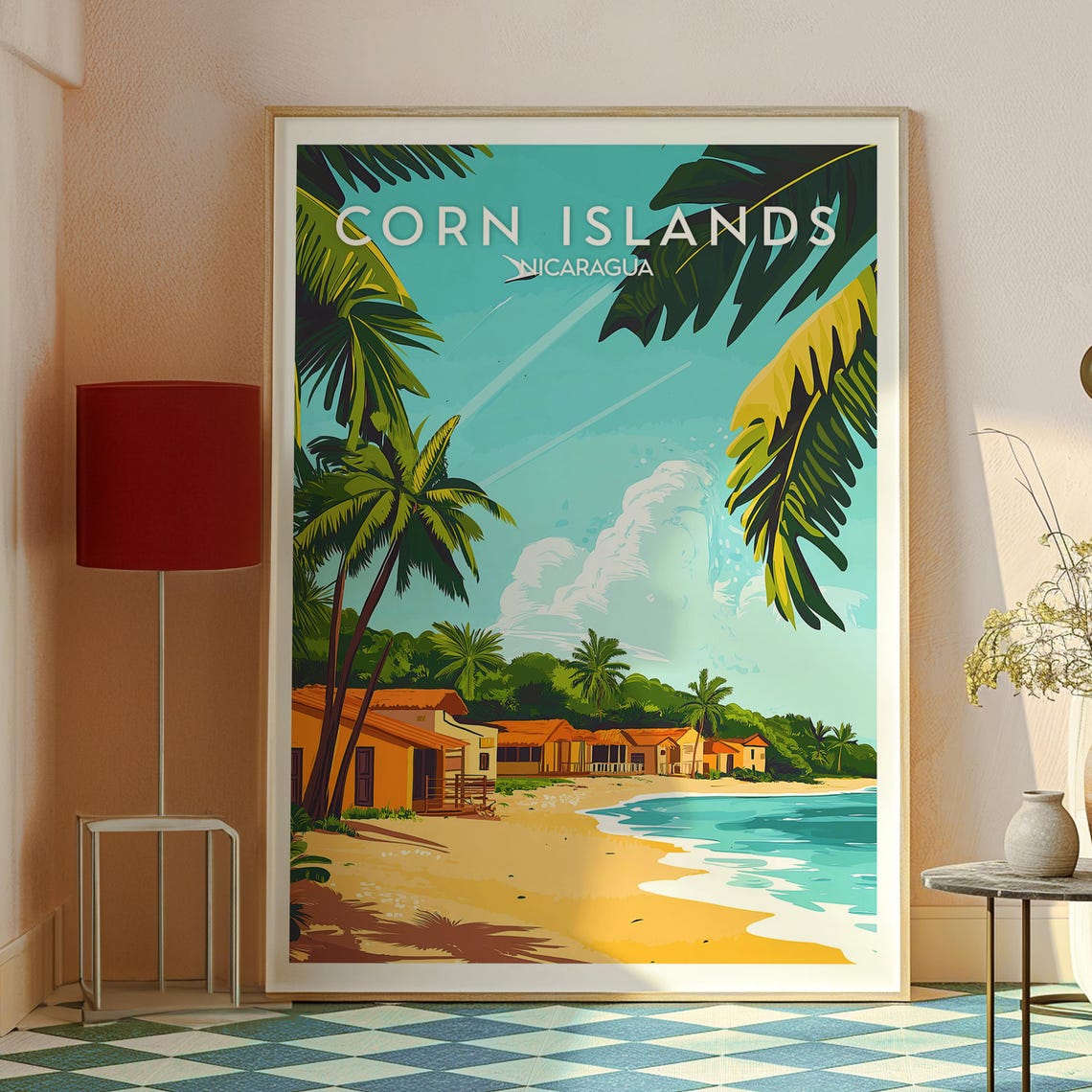 Corn Islands Print Nicaragua Wall Art Travel Central America - Image 2