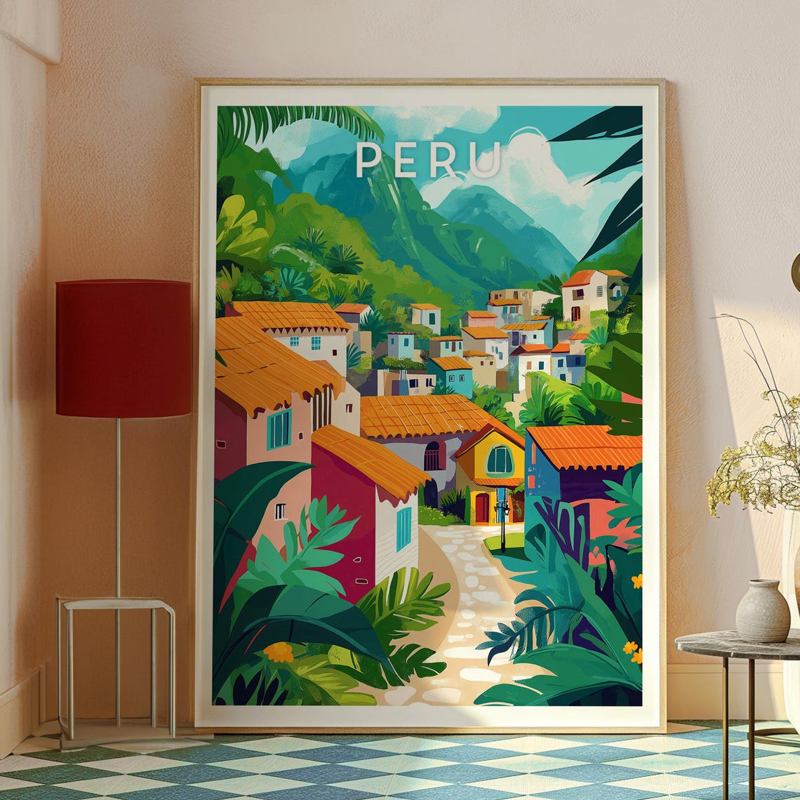 Peru Poster Art Travel Print Wall Lima Backpacking South America - Image 2