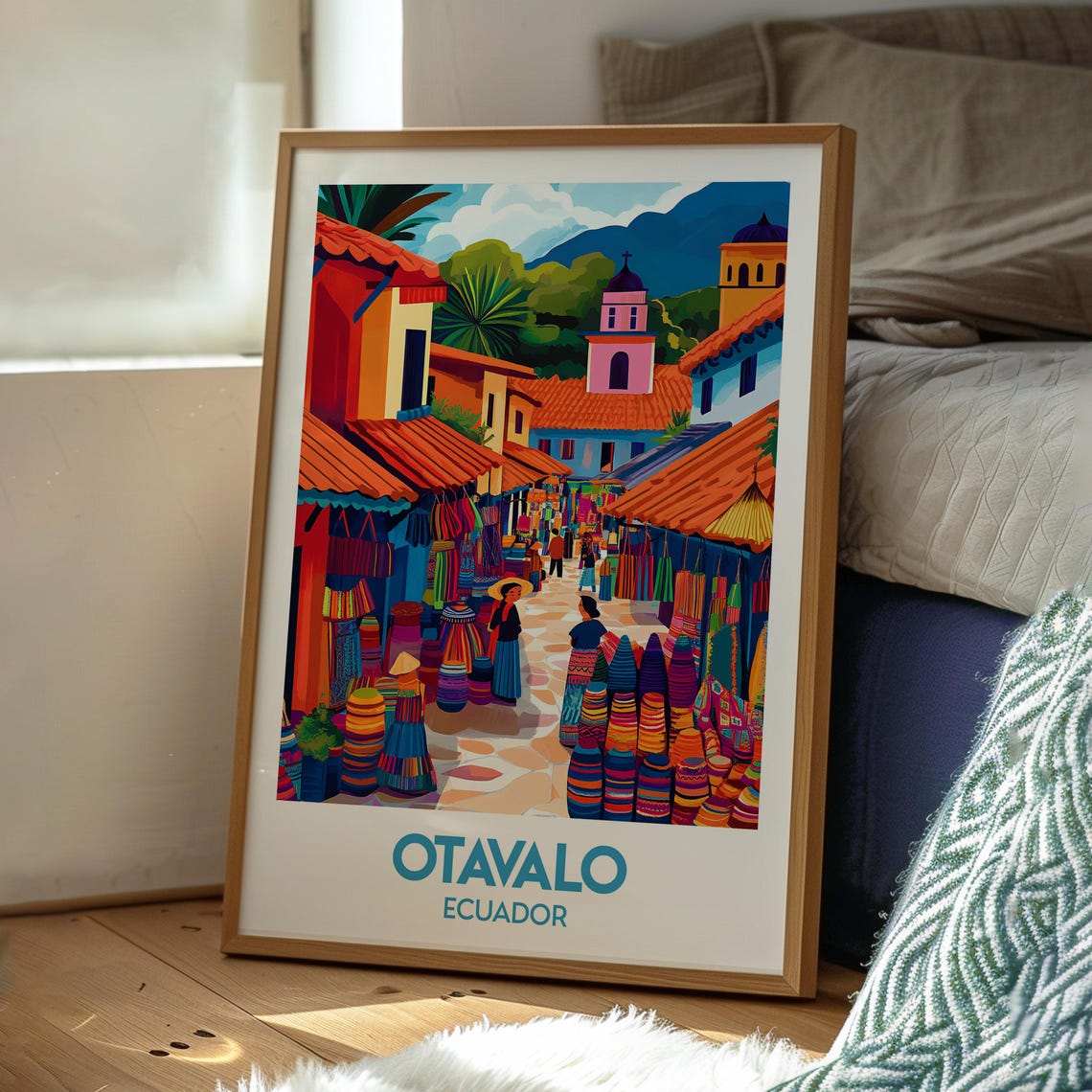 Otavalo Poster Ecuador Art Travel Print Wall Backpacking South America - Image 3