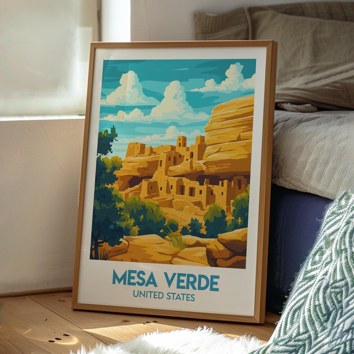 Mesa Verde United States Ancient Cliff Dwellings Colorado Poster - Image 3