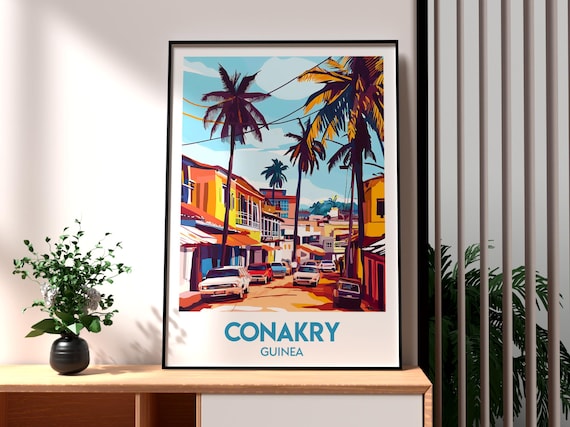 Conakry Travel Poster, Guinea City Wall Art