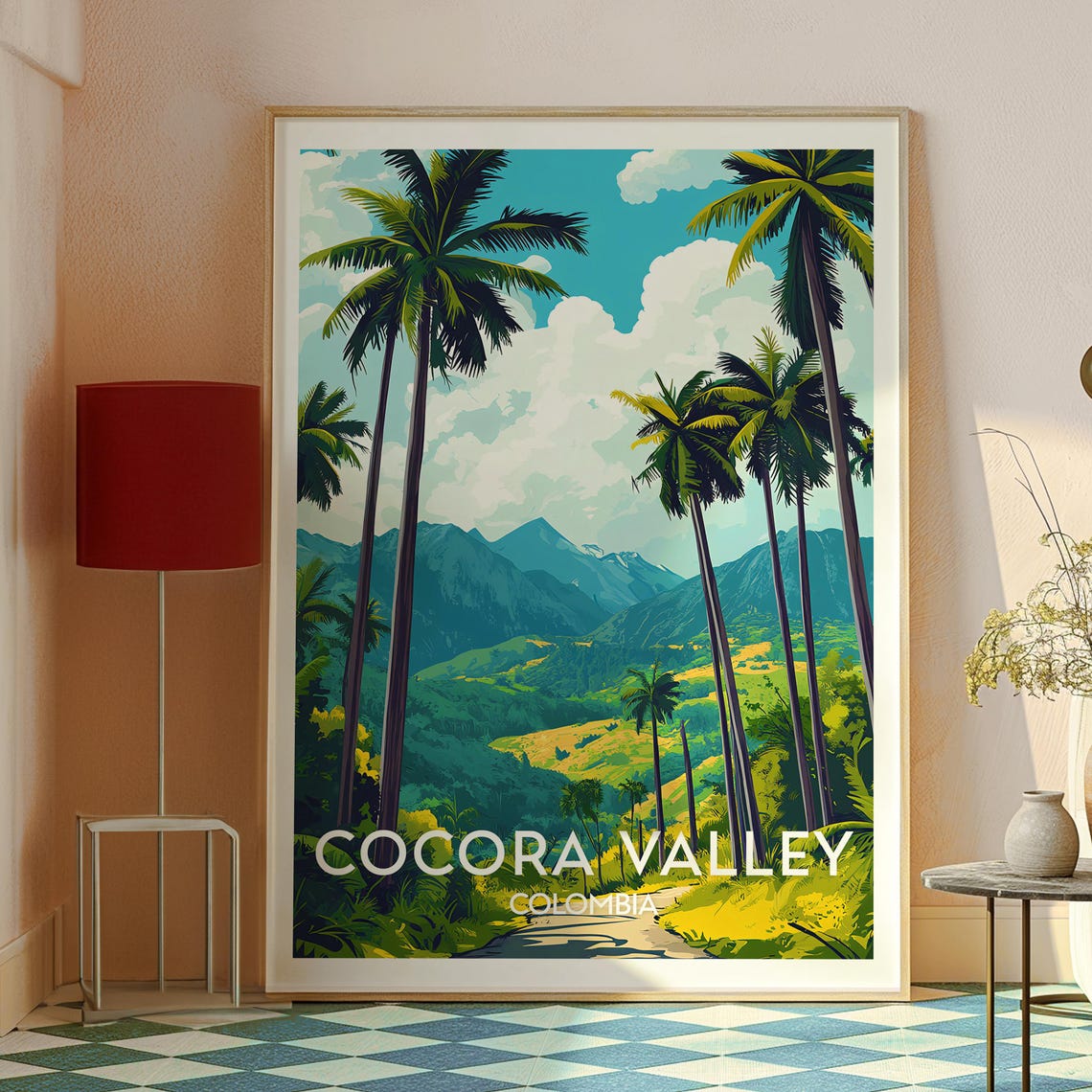Cocora Valley Poster Art Colombia Travel Print Wall Backpacking South America - Image 2