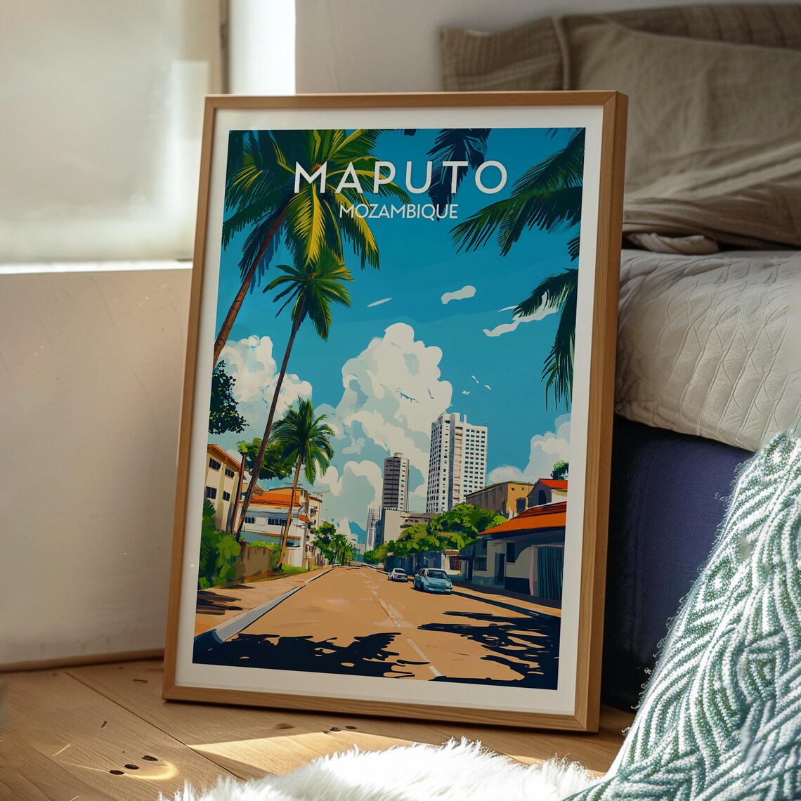 Maputo Travel Poster, African Wildlife Wall Art - Image 3