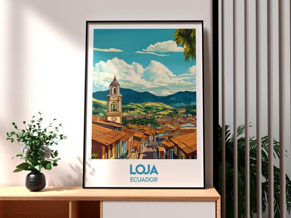 Loja Poster Ecuador Art Travel Print Wall Backpacking South America