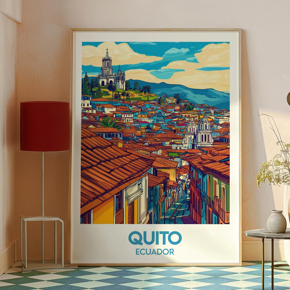 Quito Poster Ecuador Art Travel Print Wall Backpacking South America - Image 2