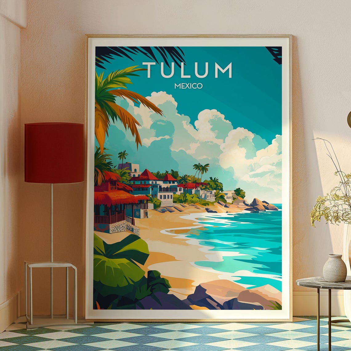 Tulum Mexico Travel Poster, City Wall Art - Image 2