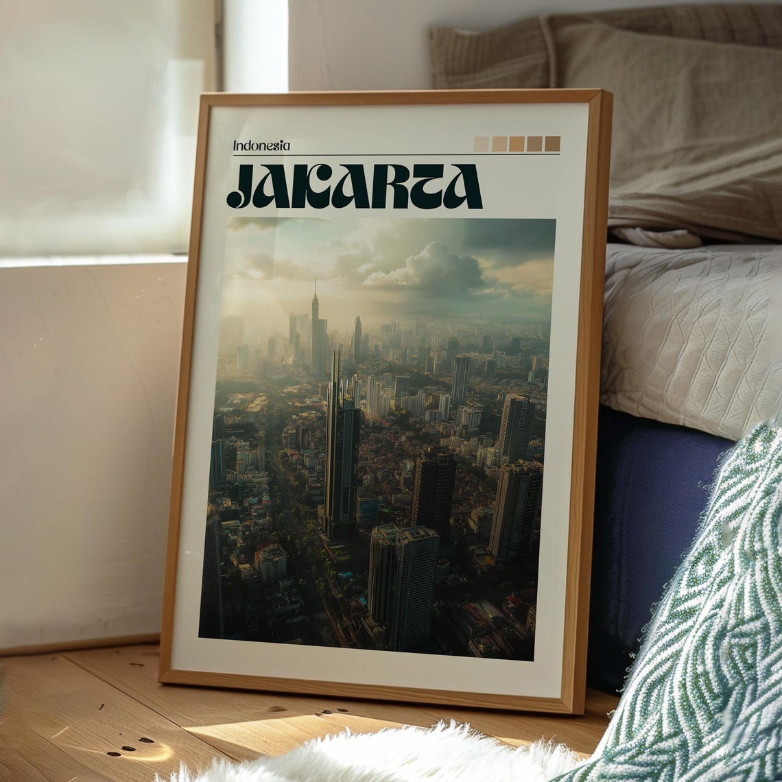 Jakarta Travel Print Wall Art Indonesia Poster Java Backpacking Gift For Traveller - Image 3
