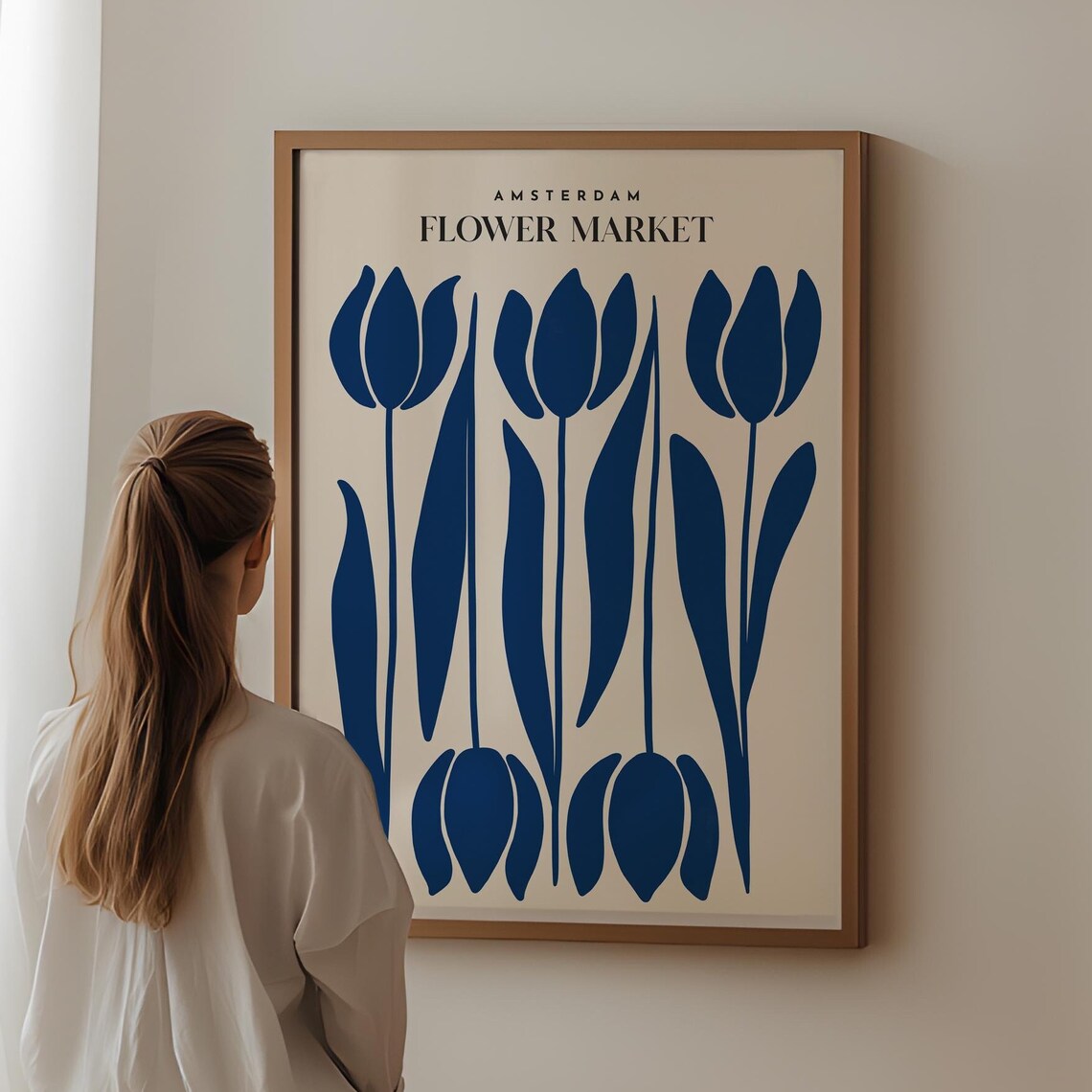 Amsterdam Flower Market Modern Floral Art Print