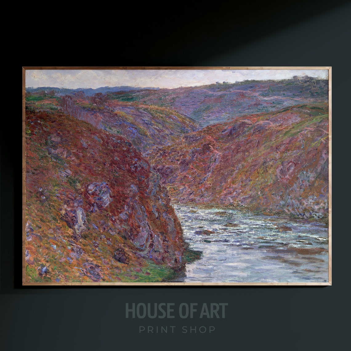 Claude Monet River Canyon Creuse Impressionist Landscape Print - Image 3