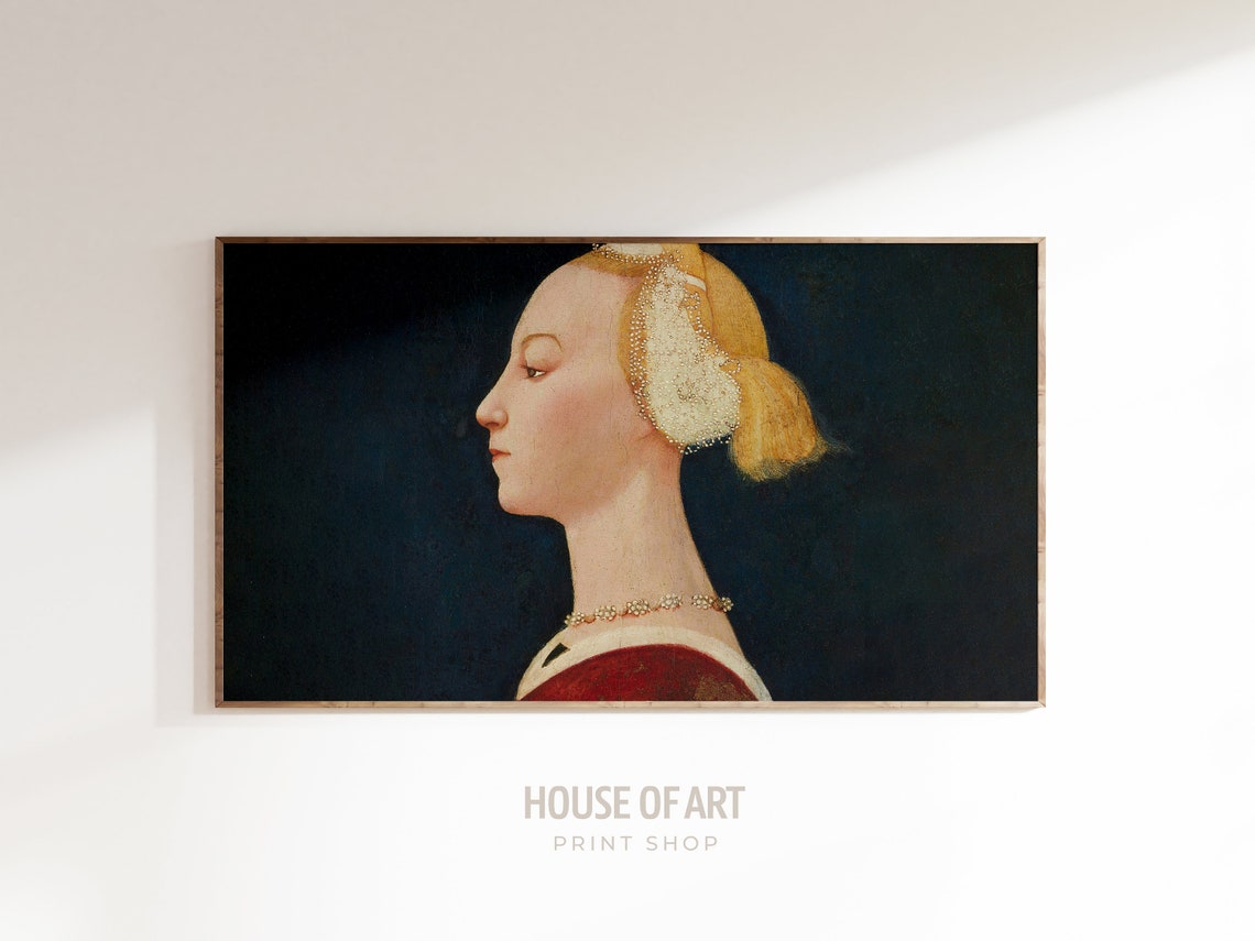 Frame Tv Art 4k Classic Portrait Of A Young Woman Oil Painting Vintage Female Artwork Antique Depiction Beautiful Woman