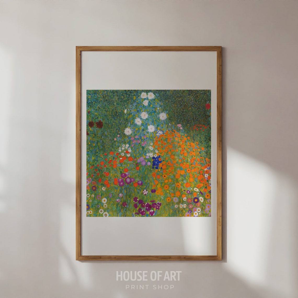 Flower Garden Painting Colorful Blooming Wildflowers Field Art Print