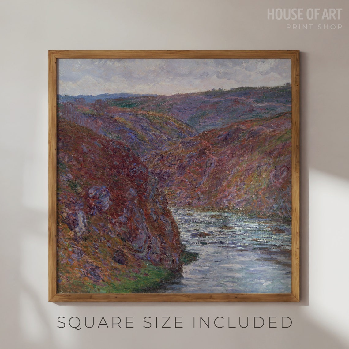 Claude Monet River Canyon Creuse Impressionist Landscape Print - Image 2