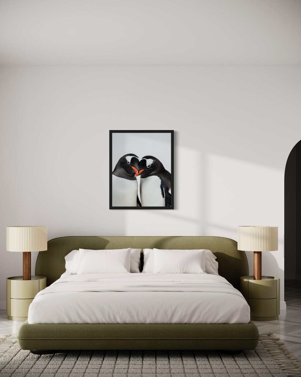 Gentoo Penguin Couple Touching Beaks Tender Wildlife Photo Poster - Image 3