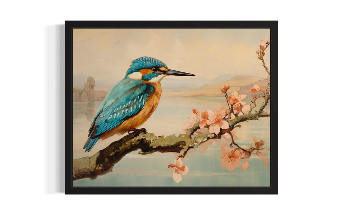 Kingfisher Abstract Art Print