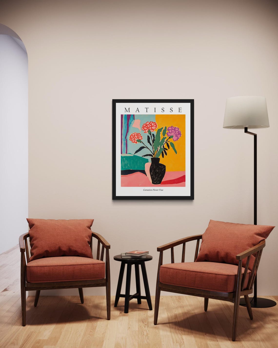 Matisse Style Carnation Flower Vase Vibrant Fauvist Still Life Poster - Image 2