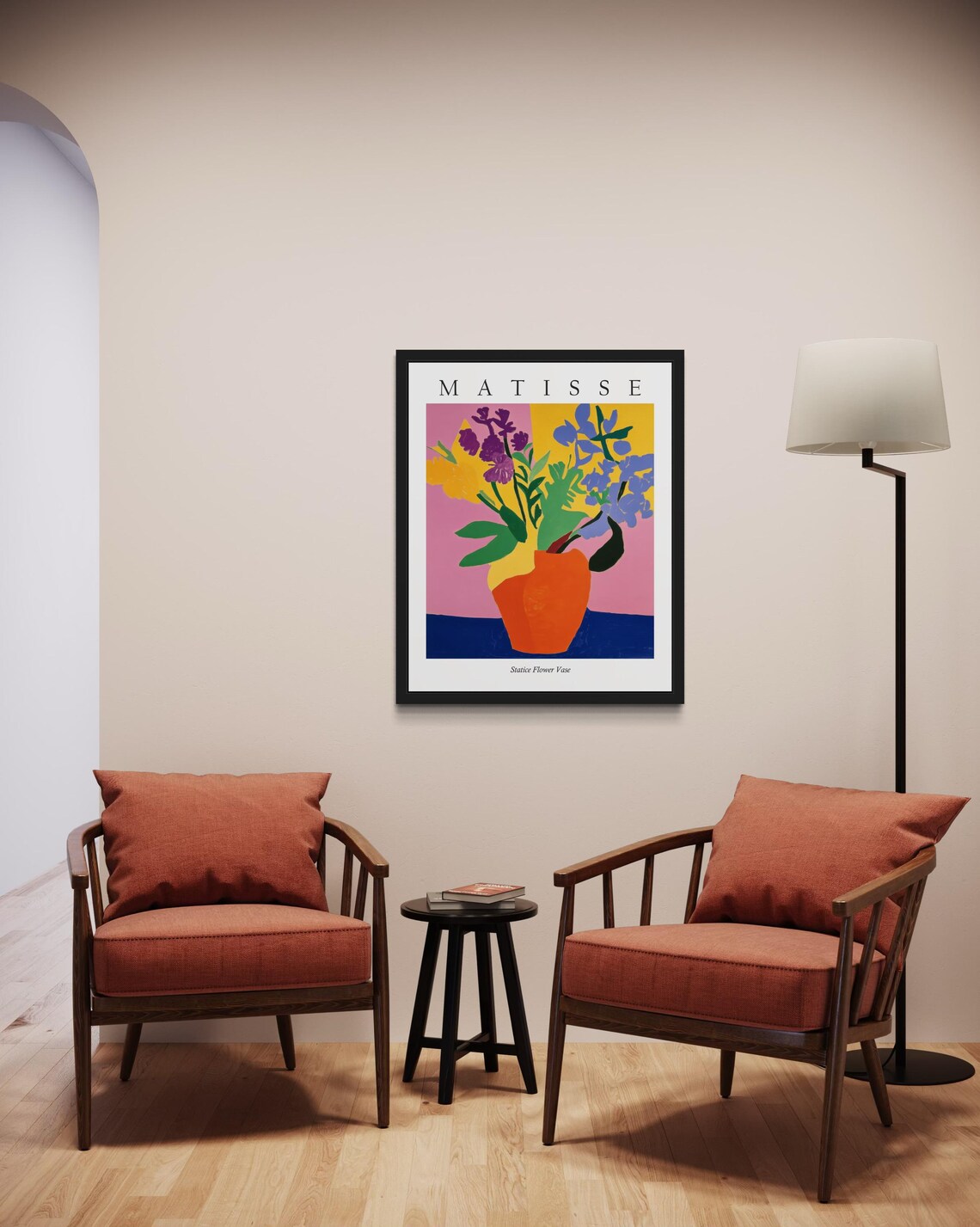 Matisse Style Statice Flower Vase Pastel Fauvist Still Life Poster - Image 2
