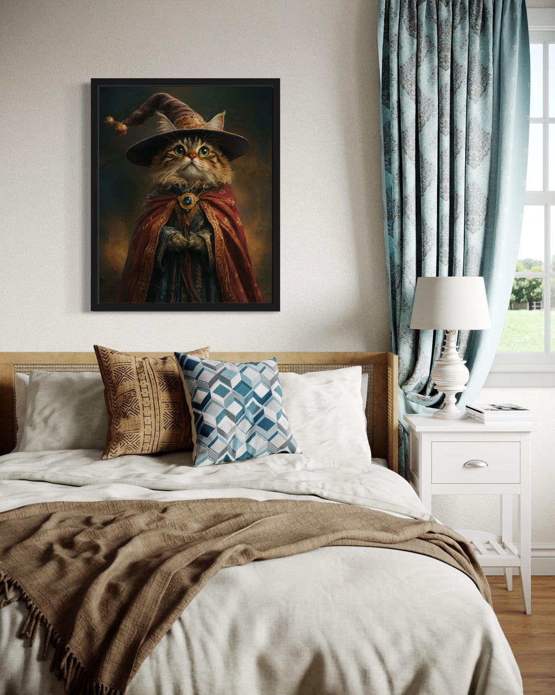 Wizard Portrait Cat Art Print - Image 3