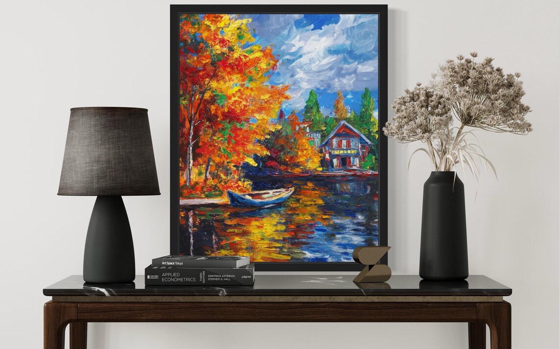 Canada Countries Monet Art Print, Original Paint - Image 3