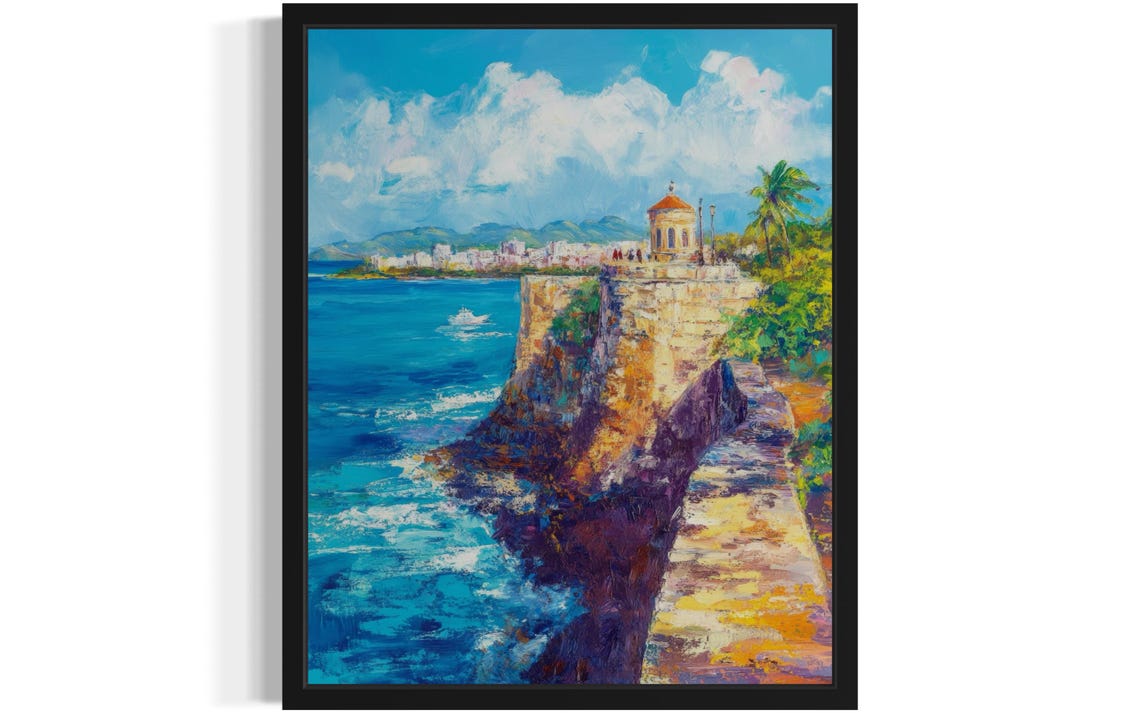 Puerto Rico Countries Monet Art Print Wall Art Poster Original Paint Artwork Artwork Decor