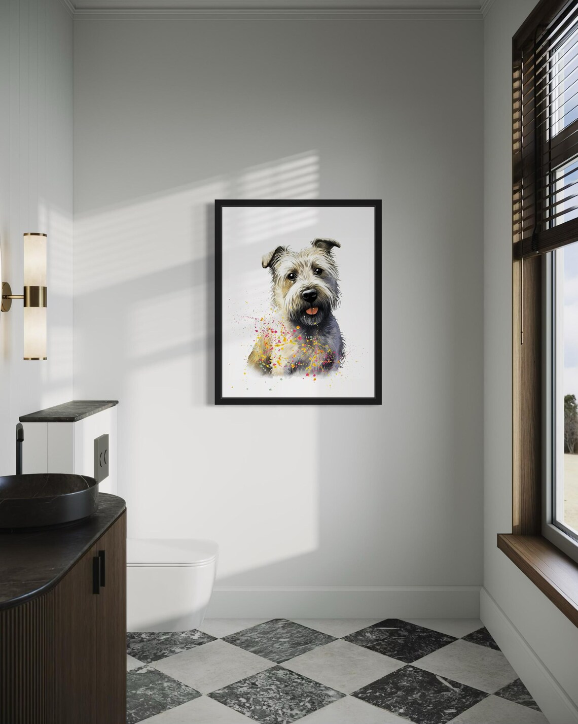 Glen of Imaal Terrier Watercolor Portrait Wheaten Breed Poster - Image 3