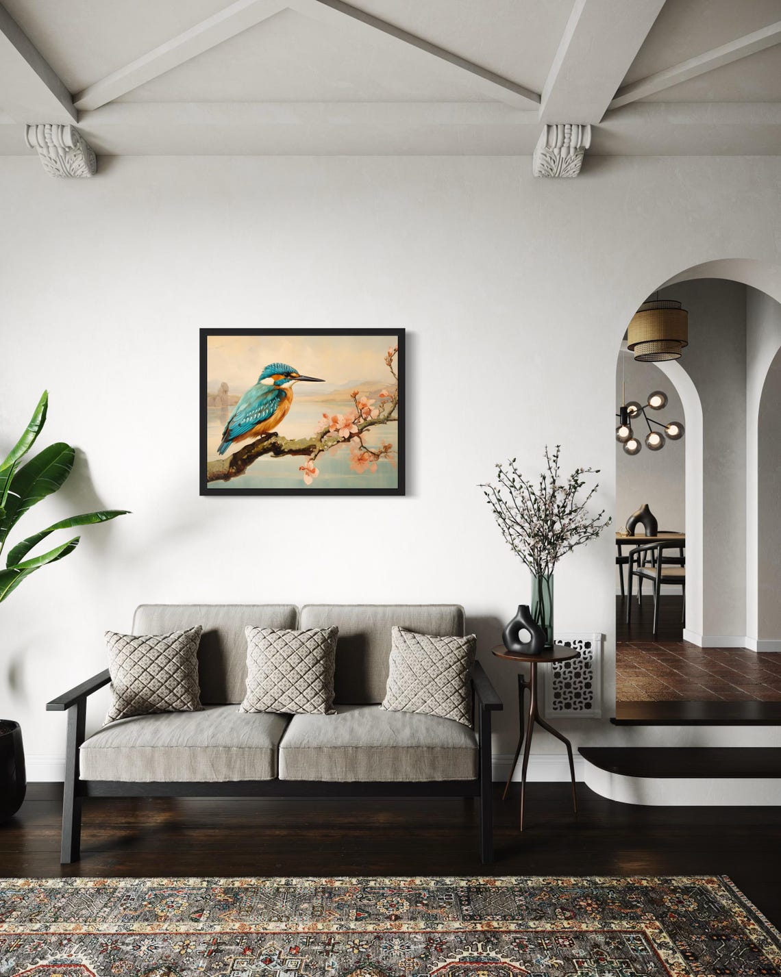 Kingfisher Abstract Art Print - Image 2