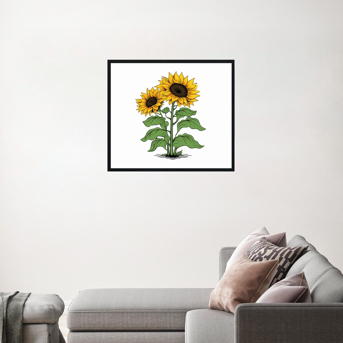 Sunflower Plants, Botanical Wall Art Print - Image 3