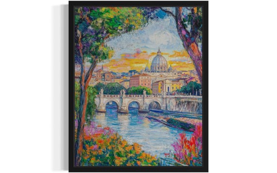 Italy Countries Monet Art Print Wall Poster Original Paint Artwork Decor