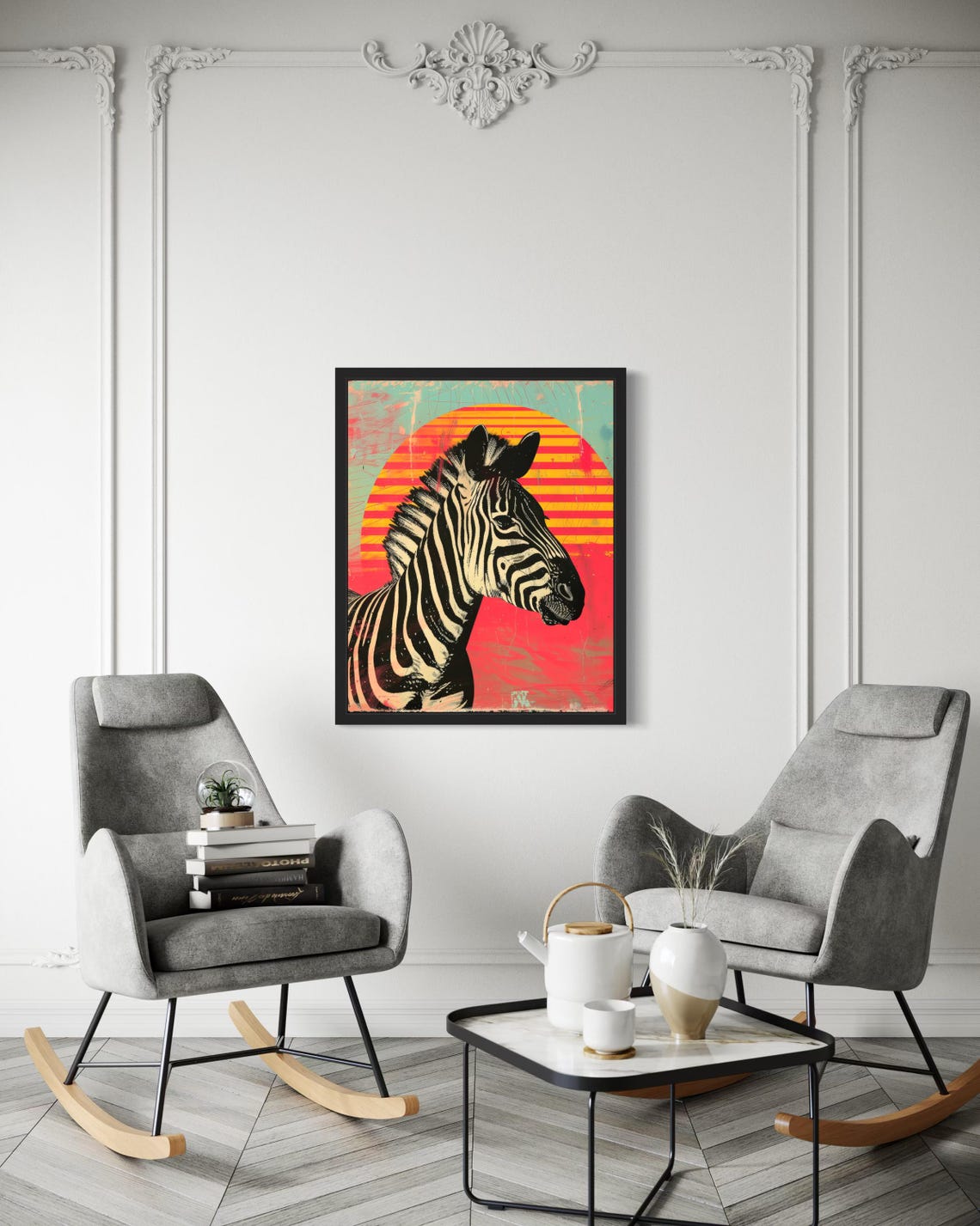 Africa Zebra Art Print, Wildlife Poster - Image 2