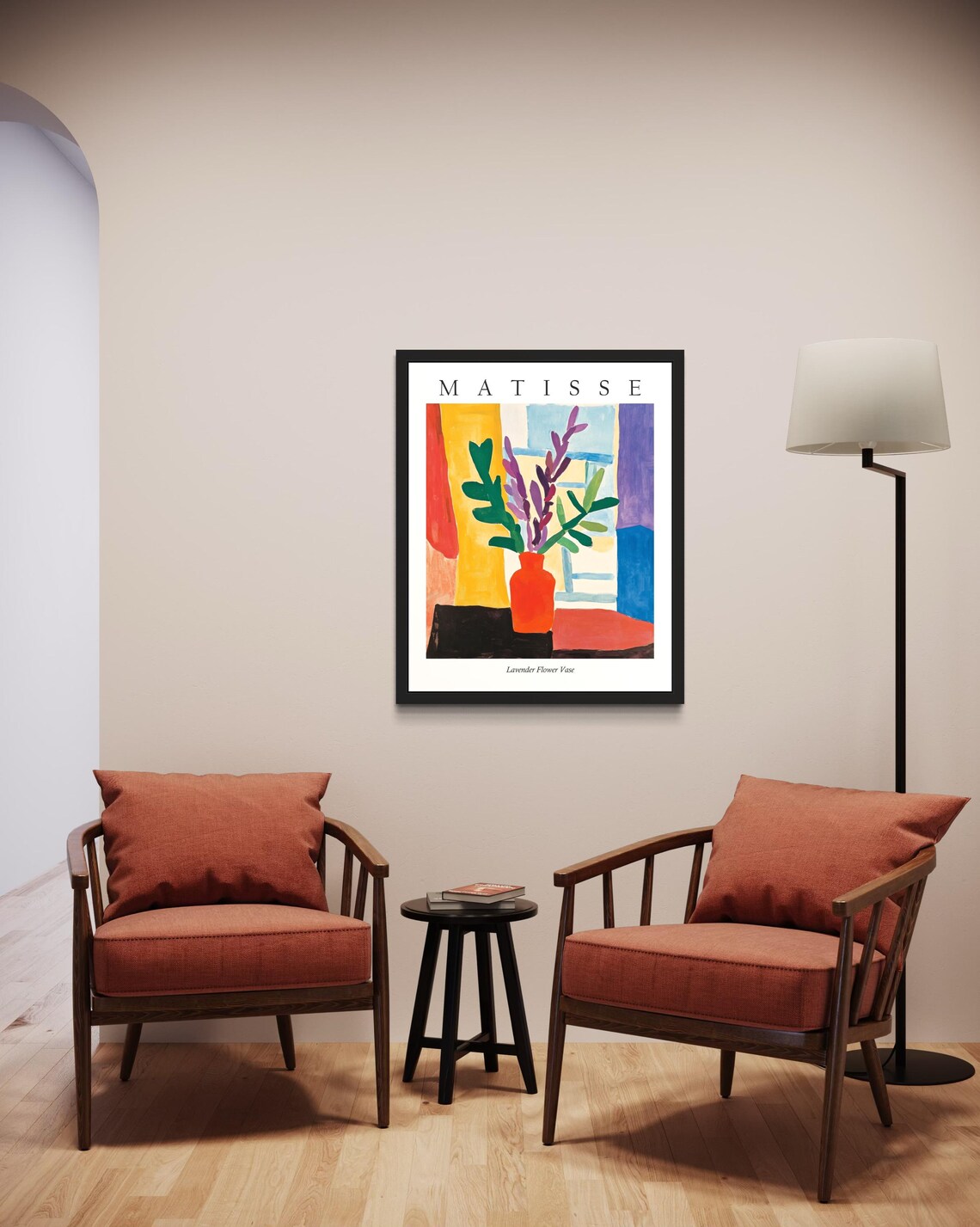 Matisse Style Lavender Flower Vase Calm Fauvist Still Life Poster - Image 2