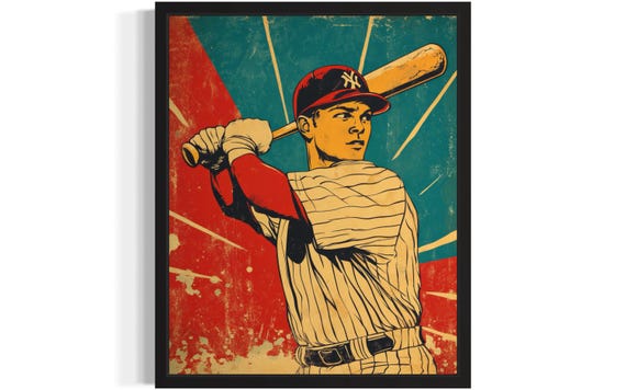 Baseball Pop Art Print Wall Art Poster Original Paint Artwork Artwork Decor
