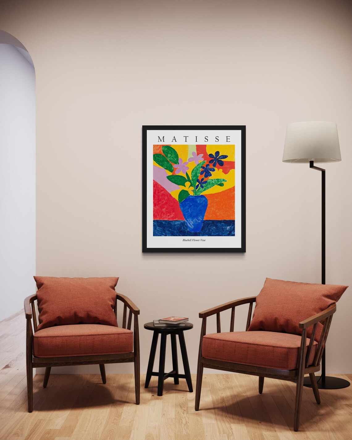 Matisse Style Bluebell Flower Vase Playful Fauvist Still Life Poster - Image 2