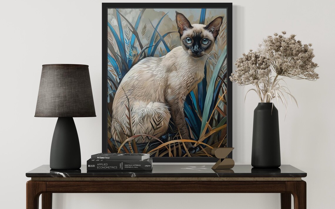 Balinese Cat Art Print, Original Painting Decor - Image 4