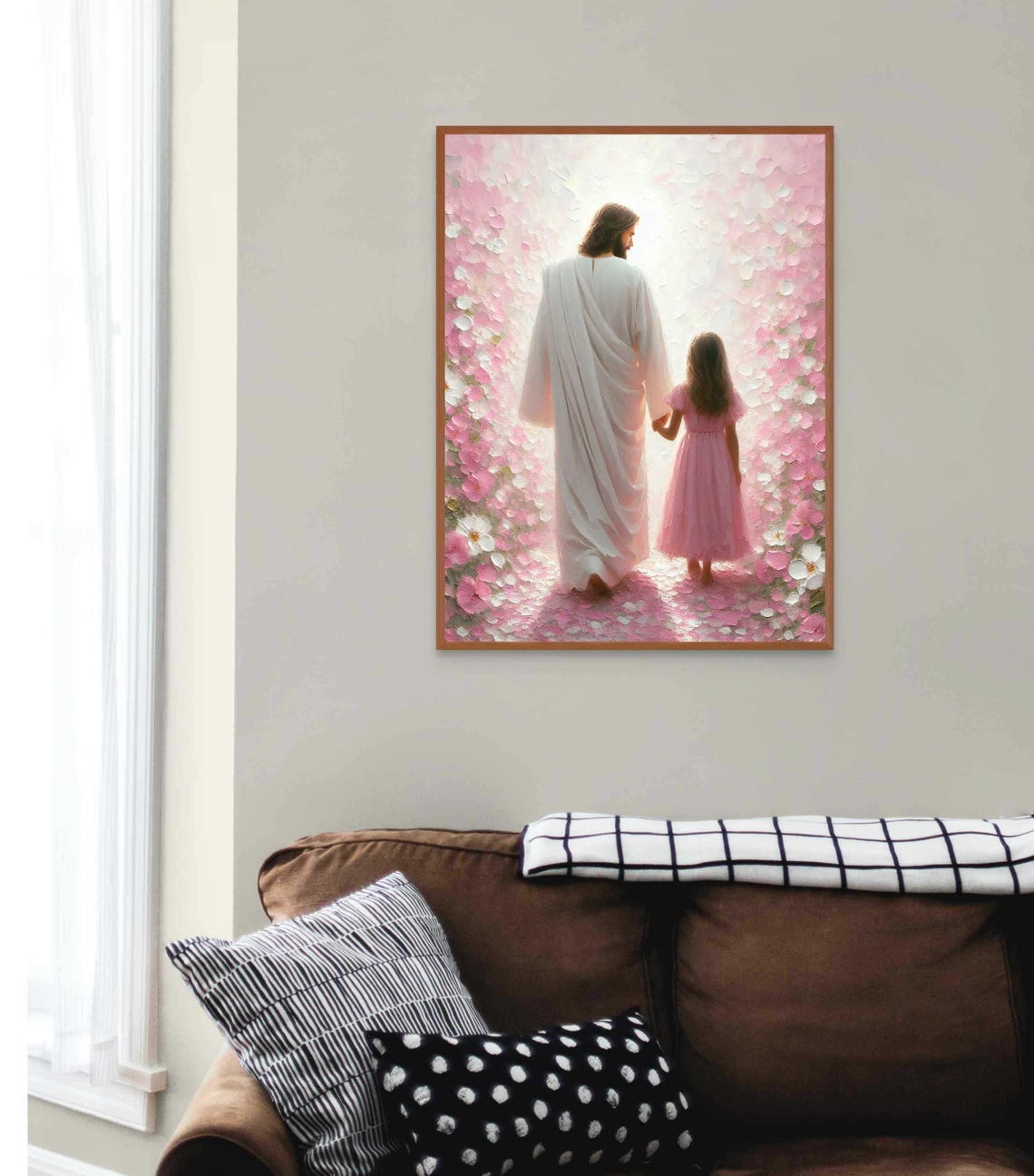 Her Path Home Christian Wall Art Jesus And Girl Jesus Painting Lds Painting Bible Print Jesus And Kids Jesus Art Jesus With Children - Image 3